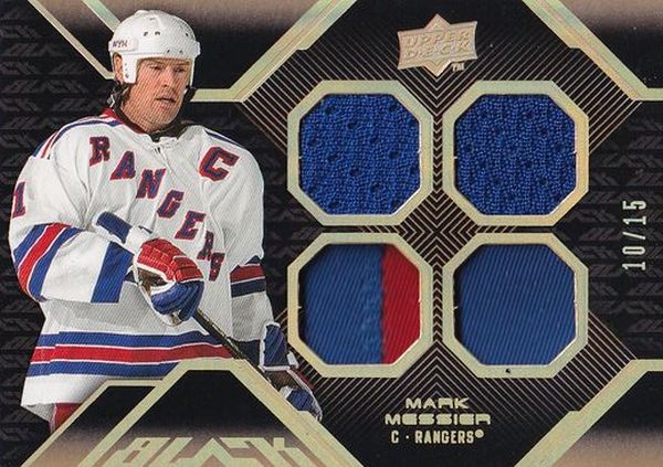 jersey patch karta MARK MESSIER 08-09 UD Black Material Gold /15